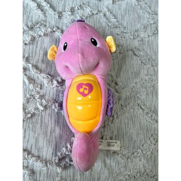 Fisher-Price Soothe Glow Seahorse Musical Plush Toy Pink Works - Picture 1 of 5